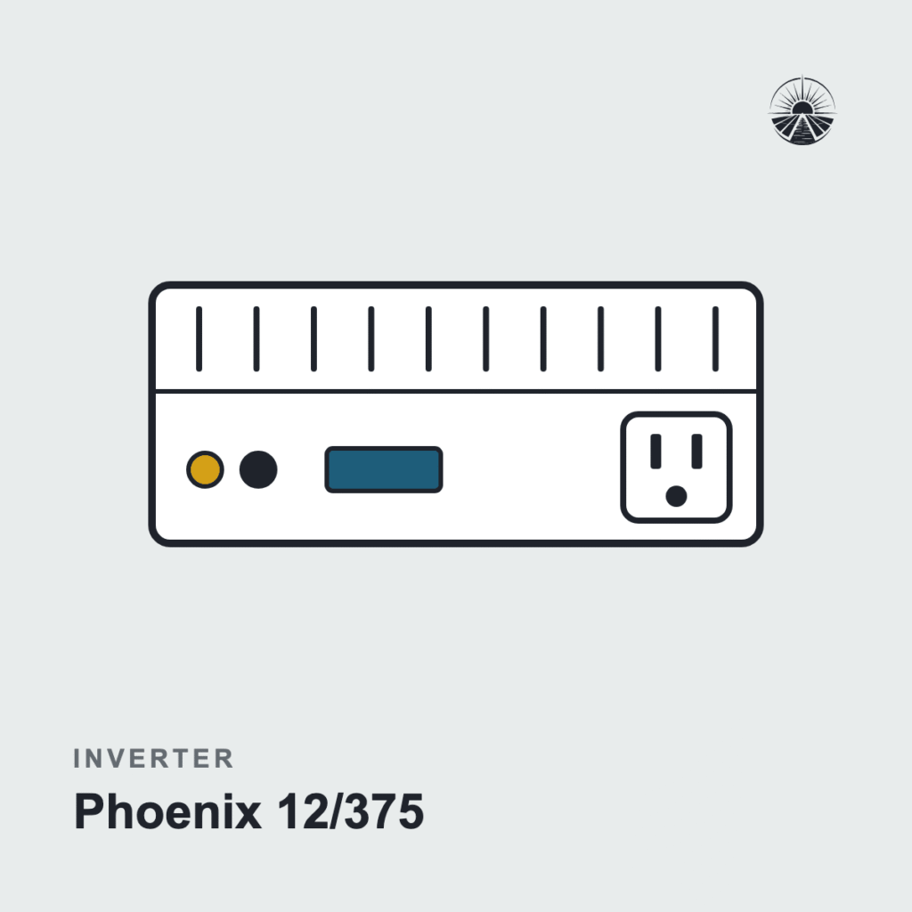 Line drawing of an inverter labeled Phoenix 12/375